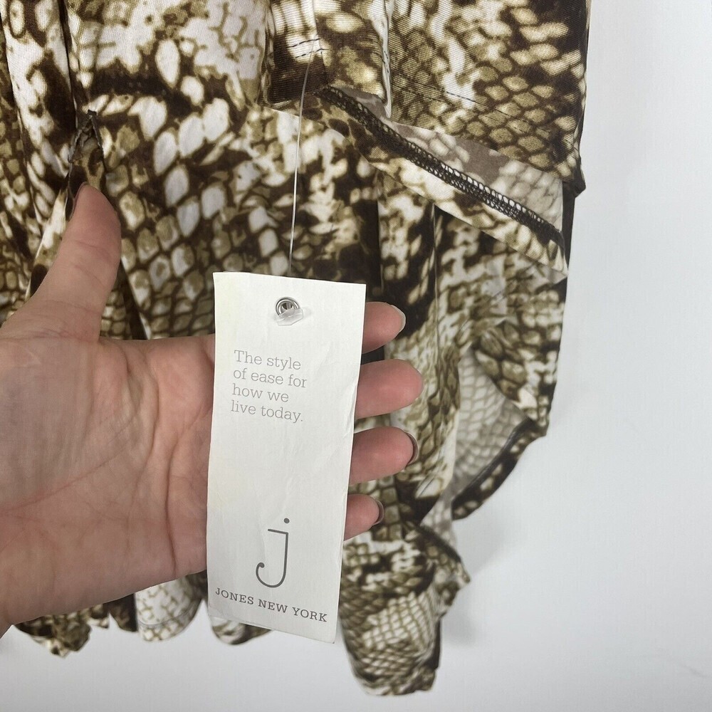 jones new‎ york 3x Blouse Animal Print Snake Print Tie Front Blouse​​​​​ - Picture 8 of 8